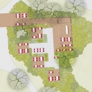 <p>
Twins – design of a development of the outdoor café,<br />
outdoor restaurant Pod Karabelą in Wilanów<br />
top to bottom: technical drawing, cross section, visualization / 2010–2011</p>